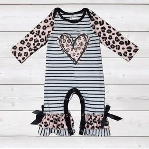 Leopard Heart Romper